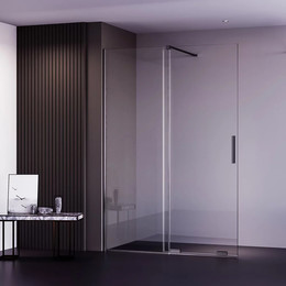 Душевая перегородка Veconi Premium Trento 120 см PTDW-50GR-120-01-C4 (стекло 8 мм) с кронштейном в комплекте, графит/прозрачное - фото 