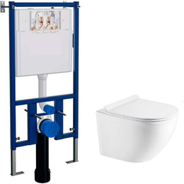 Инсталляция Loranto с подвесным безободковым унитазом Azario Fora 4501+AZ-0067 - фото 