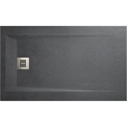 Поддон Sanitana Rocks 120x80 см, антрацит - фото 