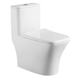 Унитаз-моноблок безободковый Azario Teano AZ-8621 с крышкой микролифт - фото 