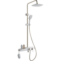 Душевая стойка Azario AZ-801-1, белый/золото, Цвет производителя: белый, золото - фото 