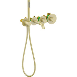 Смеситель для ванны с термостатом Timo Saona 2324/17YSM, золото матовое - фото 