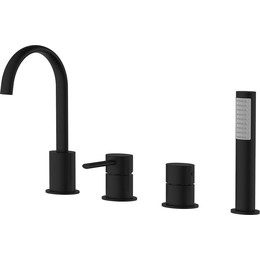 Смеситель для ванны Azario Delicate AZ-QA28173PA-0307APA, черный, Цвет производителя: чёрный - фото 