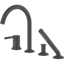 Смеситель для ванны Azario Flame AZ-VPC258320PA, черный, Цвет производителя: чёрный - фото 