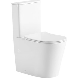 Унитаз-компакт безободковый Abber Bequem AC1112TMW с крышкой микролифт, белый матовый, Цвет производителя: белый матовый - фото 