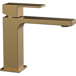 Смеситель для раковины Vincea Cube VBF-1C01BG, брашированное золото - фото 