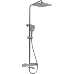 Душевая стойка Vincea Cube VSFS-1C1GM, вороненая сталь - фото 