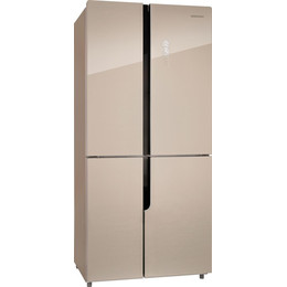 Холодильник Side by Side NordFrost RFQ 510 NFGY inverter (бежевое стекло) - фото 