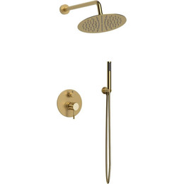 Душевая система для душа Vincea Desire VSFW-1D1BG, брашированное золото - фото 