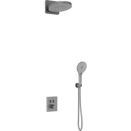 Душевая система для душа с термостатом Vincea Inspire VSFW-3I21T1GM, вороненая сталь - фото 