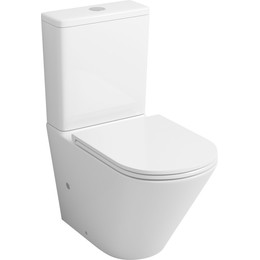 Унитаз-компакт безободковый Grossman GR-4449S с крышкой микролифт, Цвет производителя: белый - фото 