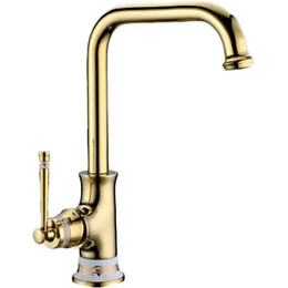 Смеситель для кухни Gerhans K14020G, золото - фото 