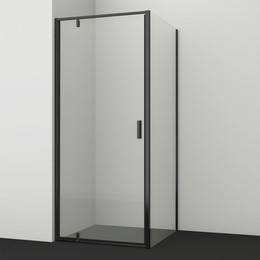 Душевое ограждение WasserKraft Elbe 80x90 см 74P28, чёрный/прозрачное - фото 