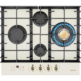 Газовая варочная поверхность Hiberg VM 6145 RY (бежевое стекло) - фото 
