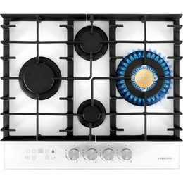 Газовая варочная поверхность Hiberg VM 6145 W (белое стекло) - фото 