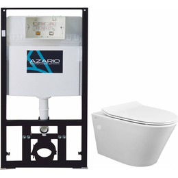 Инсталляция Azario с подвесным безободковым унитазом Creo Ceramique AZ-8010-1000+CR1100NR - фото 