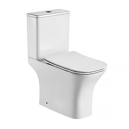 Унитаз-компакт безободковый Azario Fretta Square AZ-5121 с крышкой микролифт - фото 