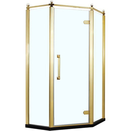 Душевое ограждение Azario Ontario AZ-NBB3231 90х90 см (стекло 8 мм) золото/прозрачное - фото 
