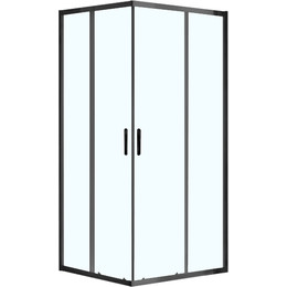 Душевое ограждение Azario Milton 100х100 см AZ-ND1142 1000 Black, черный/прозрачное - фото 