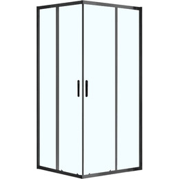 Душевое ограждение Azario Milton 90х90 см AZ-ND1142 900 Black, черный/прозрачное - фото 