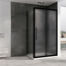 Душевое ограждение Abber Schwarzer Diamant 160x80 см AG30160BMH-S80BM, чёрный/матовое - фото 