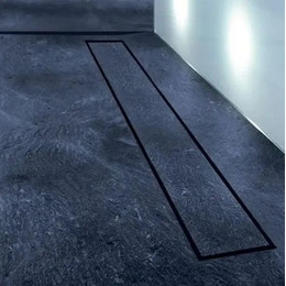 Трап Zeissler 80 см BAD558002BK, чёрный матовый (под плитку) - фото 