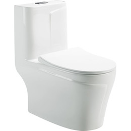 Унитаз-моноблок безободковый Sole Status с тонкой крышкой микролифт - фото 