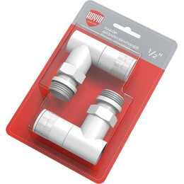 Вентиль для радиатора угловой Royal Thermo Piano 1/2" RTE 56.0012, белый - фото 