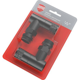 Вентиль для радиатора угловой Royal Thermo Piano 1/2" RTE 56.0013, чёрный - фото 