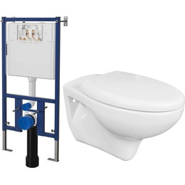 Инсталляция с подвесным унитазом комплект: Loranto 4501 с подвесным унитазом Azario Stella AZ-VT005+AZ-VT005sc сиденье микролифт - фото 