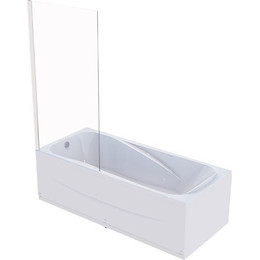 Шторка для ванны Mirsant Clear 80 см, хром/прозрачное - фото 