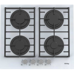 Газовая варочная поверхность Korting HGG 6805 CW (белый стекло) - фото 