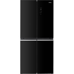 Холодильник Side by Side Korting KNFM 84799 GN (чёрное стекло) - фото 