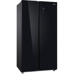 Холодильник Side by Side Korting KNFS 93535 GN (чёрное стекло) - фото 