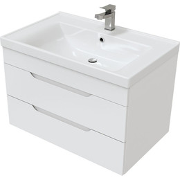 Тумба подвесная с раковиной Mirsant Soho Quadro 70 см (раковина Deep 70) - фото 