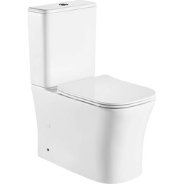 Унитаз-компакт безободковый Azario Anteo Square AZ-1218A с тонкой крышкой микролифт - фото 