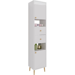 Пенал напольный Dreja Luno 35 см 99.2004, белый глянцевый - фото 