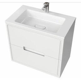 Тумба подвесная с раковиной Taliente Olejio 80 см TA-MBO-80PR-blanco, белый глянцевый - фото 