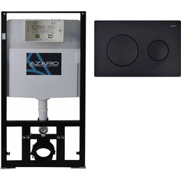 Инсталляция для подвесного унитаза Azario AZ-8010-1000 (кнопка смыва чёрная матовая AZ-8200-0013) - фото 