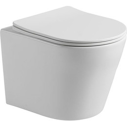 Унитаз подвесной безободковый Vincea Piatti VT1-11S с тонкой крышкой микролифт, Цвет производителя: белый - фото 