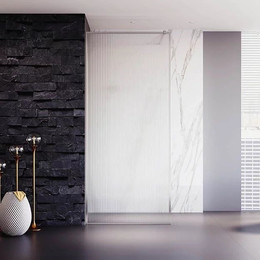 Душевая перегородка Veconi Korato 70 см KR81F-70-08-C4 (стекло 8 мм) с кронштейном в комплекте, хром/матовое - фото 