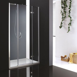 Душевая дверь Cezares 165 см BERGAMO-W-B-13-80+60/30-C-Cr-R, хром/прозрачное - фото 