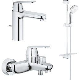Набор смесителей 3 в 1 для ванны с коротким изливом Grohe Eurosmart Cosmopolitan 1000179 - фото 
