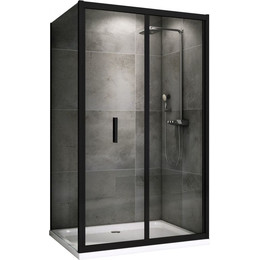 Душевое ограждение Abber Sonnenstrand 120х75 см AG07120B-S75B, чёрный/прозрачное - фото 