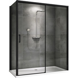 Душевое ограждение Abber Komfort 150х90 см AG93150B-S92B (стекло 8 мм) чёрный/прозрачное - фото 