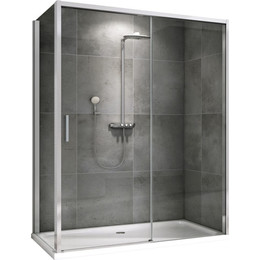 Душевое ограждение Abber Komfort 160х100 см AG93160-S102 (стекло 8 мм) хром/прозрачное - фото 