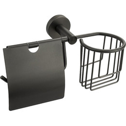 Держатель для туалетной бумаги с держателем для освежителя GFmark 78244, цвет графит - фото 