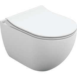 Унитаз подвесной безободковый Cersanit Brasko Smart Clean ON DPL EO Slim LP A64824 с тонкой крышкой микролифт - фото 