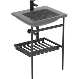 Консоль Ideal Standard Conca E2531XG с раковиной I Life B T460558, чёрный/серый - фото 