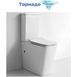 Унитаз-компакт CeramaLux TR2170 с тонкой крышкой микролифт (система смыва Торнадо) - фото 